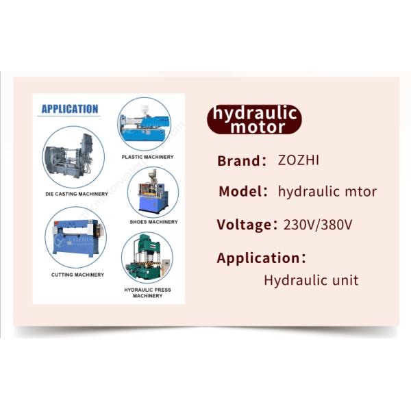 El motor hidráulico 2HP 3HP 5.5HP 7.5HP del eje interno de IP54 IP55 para a presión maquinaria de la fundición