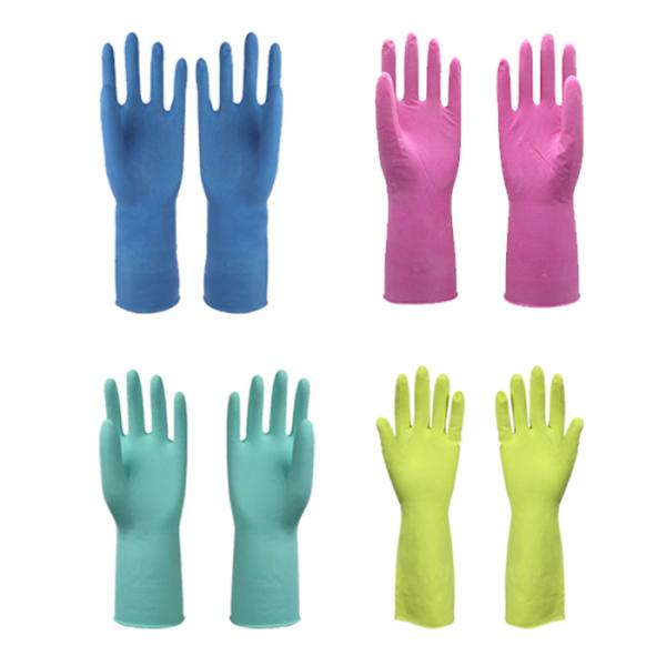 M 55g Cotton Flock Lined Household Cleaning Gloves
