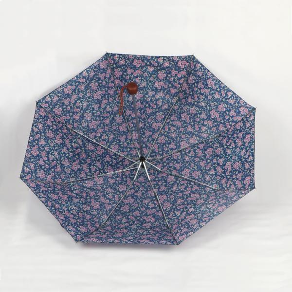 21 inch low costs promotional full color printing pongee 3 fold umbrella