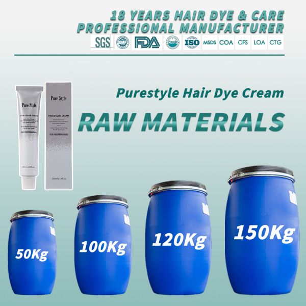 Purestyle Natural Black Hair Dye Cream OEM Wholesale Grey Coverage Permanent 47 Colors