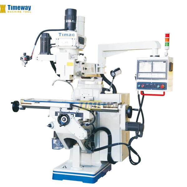 Versatile High Precision Turret Milling Machine with 3 T-slots 16mm and 1400KG Weight