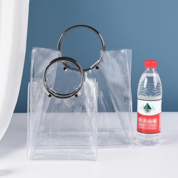 NS TRANSPARENT PVC TOTE BAG ROUND HAND WEDDING COMPANION GIFT CANDY BAG FLOWER GIFT BAG