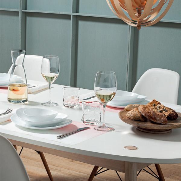 Restaurant Ingot Shaped Wind White Glass Ceramic Plate