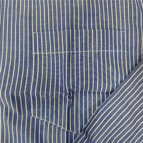 Long Sleeve Stripe Stylish Casual Shirts 60% Cotton/40% Polyester Cvc Fabric