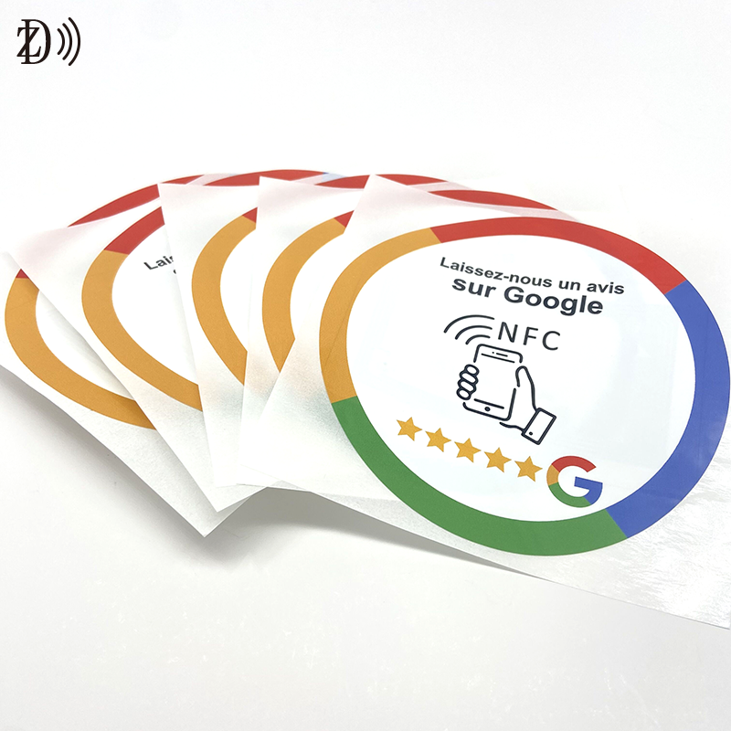 Customized Laser Engraved LOGO QR Code NTAG213 Wooden Google Review Card Stand NFC Google Review Cards