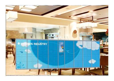 Secure Luggage Storage Electronic Steel Public Lockers PIN Code Operated With Barcode System