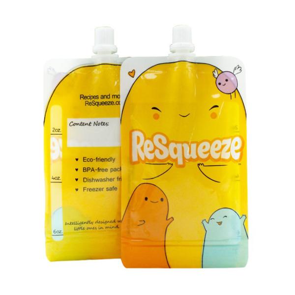 Customized Spout Pouch For Juice , Beverage Nozzle Bag Liquid Spout Bags Wholesale