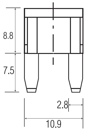 2 Амп небольшое автомобильное лезвие 58 ВДК сплавляет покрытые Аг терминалы сплава цинка