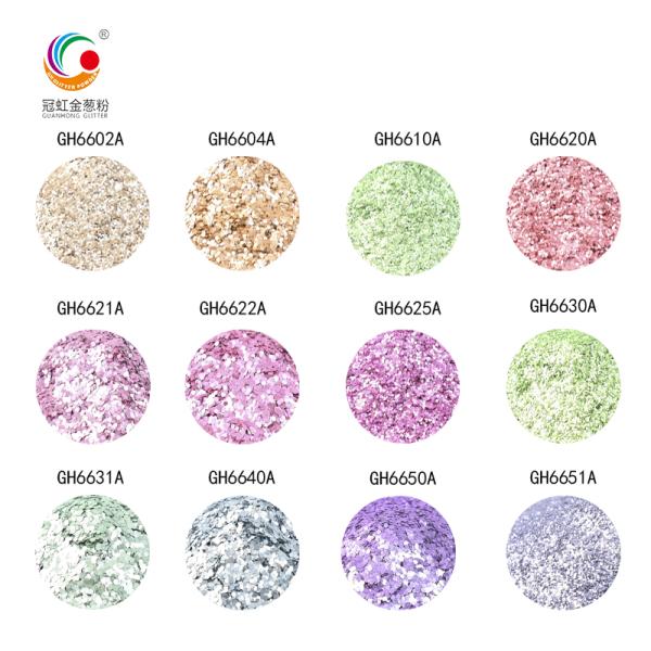 Bulk Holographic Fine Aluminum Glitter Powder Matte Pastel Colors OEM