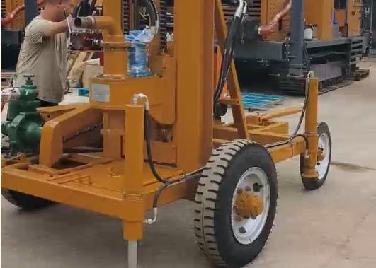 Efficient Energy-saving Tire High Pressure Borewell Machine Large Diameter Convenient Movement