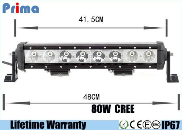 19 Inch 80W Cree LED Light Bar For Trucks Die Cast Aluminum Housing