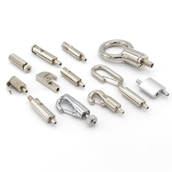 Suspension Cable Gripper Hook Brass Steel Quick Connect Wire Rope Lock for Pendant Lamp Signage