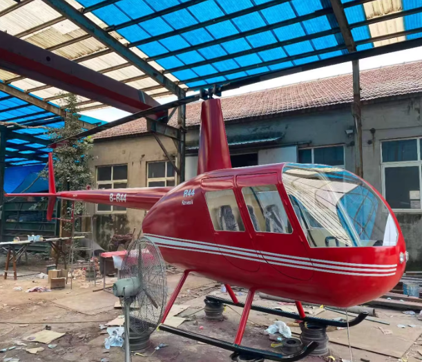 Fiberglass Helicopter Sculpture with Handmade Welding and Customizable Design for Outdoor Display