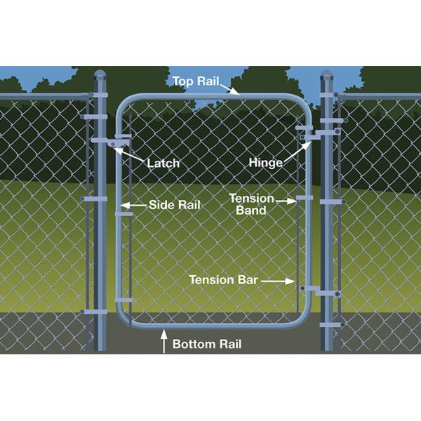 5ft High Chain Link Fence , Green PVC Coated Iron Wire Mesh Fence