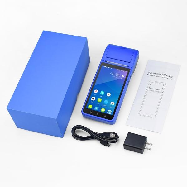 4G Handheld POS Device with 5.5 Inch Main Screen and 58mm Thermal Receipt Printer 32G EMMC
