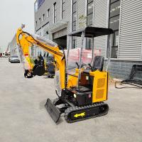 1500 kg Peso del vehículo Mini Excavadora de rastreo 375 mm Excavadora de despeje de plataforma en construcción