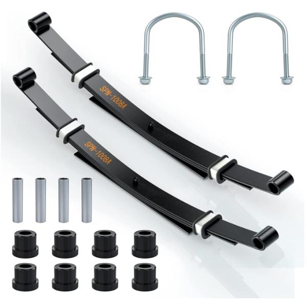Heavy Duty Rear 4-Leaf Spring Kit with Bushings & Sleeves for Club Car DS Golf Cart 1014675