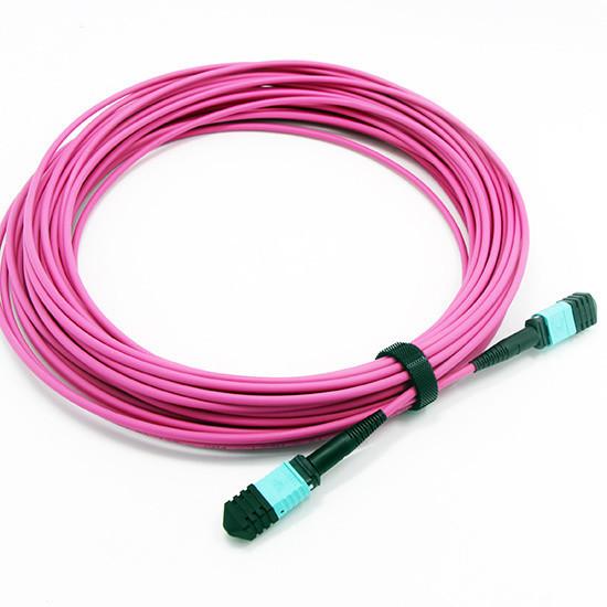 MM MTP MPO Conector con baja pérdida de inserción 3.0mm Trunk 12C Fibra óptica Patchcord Multi Core