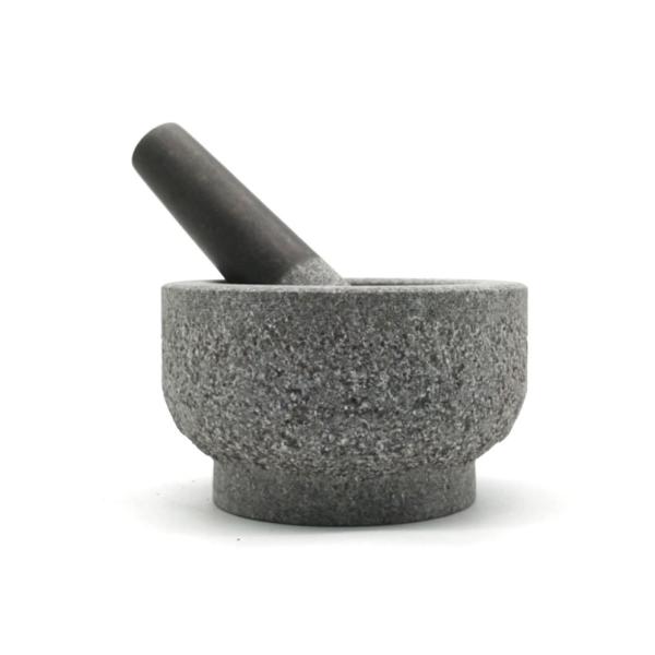 Natural Granite Stone Mortar And Pestle Large Herb Guacamole Bowl And Pestle