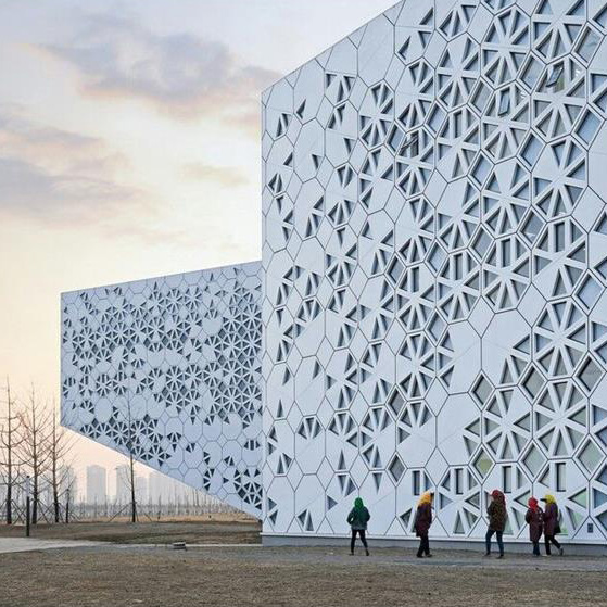 CNC Aluminum Curtain Wall Metal Panel PVDF Coating Fireproof