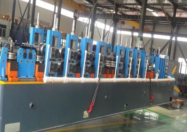 Blue Carbon Steel Tube Mill Machine 33.7-60.3mm Diameter 70m/min