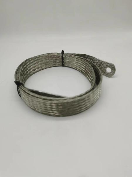 Electrical Connection Tinned Flat Copper Braid High Corrosion Resistance Cable Braiding