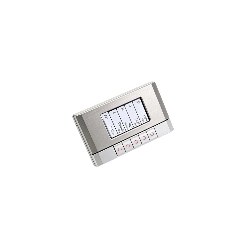 5085EDLB-SS Schneider Clipsal C-Bus Saturn eDLT 5-Key Smart Panel Electronic Dynamic Label E-Ink Stainless Steel Premium Finish