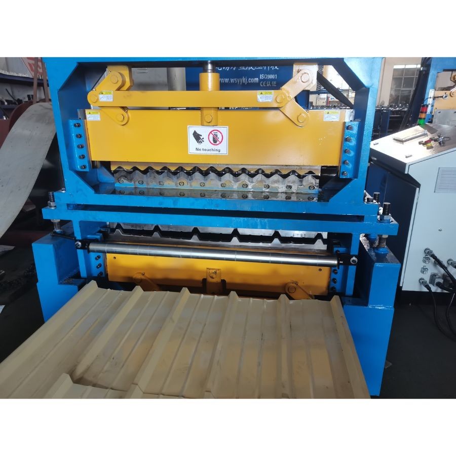 Color Steel Zinc Metal 22 Gauge Trapezoidal And Corrugated Two Layer Double Layer Roll Forming Machine