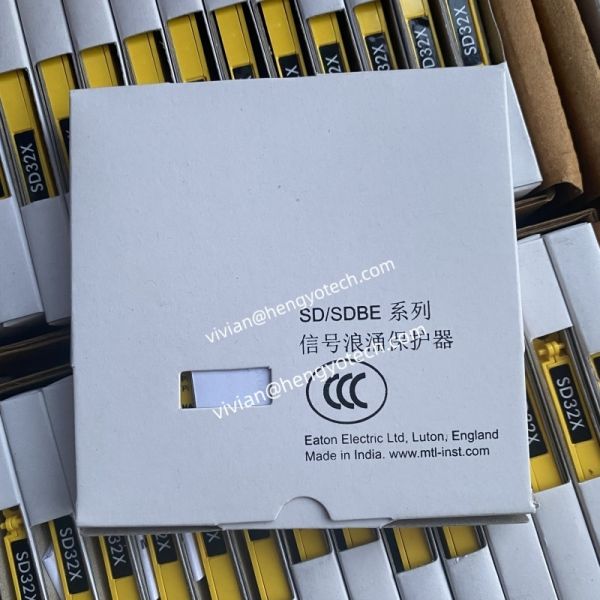 Eaton SD32X DIN Rail Mount Surge Protection Device with 20kA Surge Current and ATEX Certification for Hazardous Areas