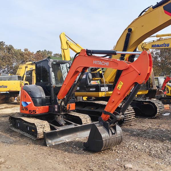 5 Ton Mini Compact Hitachi Used Excavators Backhoe Hitachi Zx55
