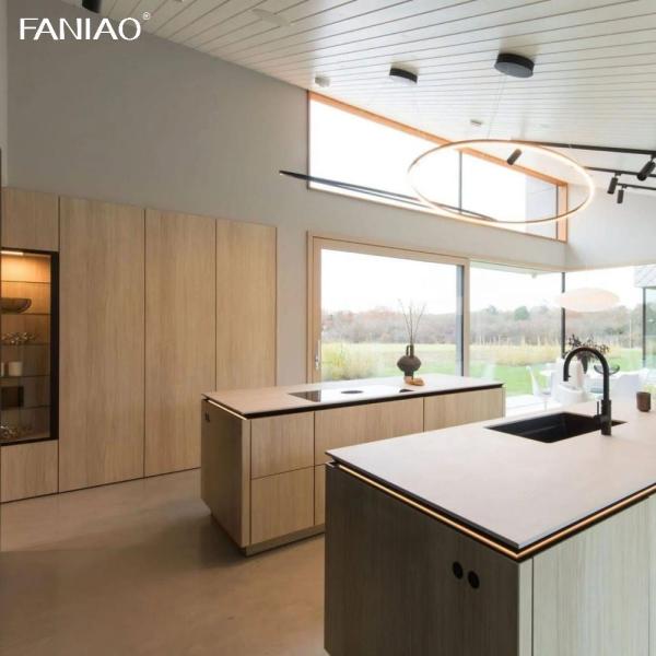 Кухонные шкафы для продажи Современные меламинные кухонные шкафы набора модульные стеновые кухонные шкафы с островом