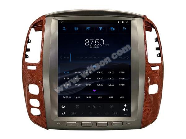 12.1 Screen Tesla Vertical Android Screen For Toyota Land Cruiser 100 GX LC100 Lexus LX470 2002-2007