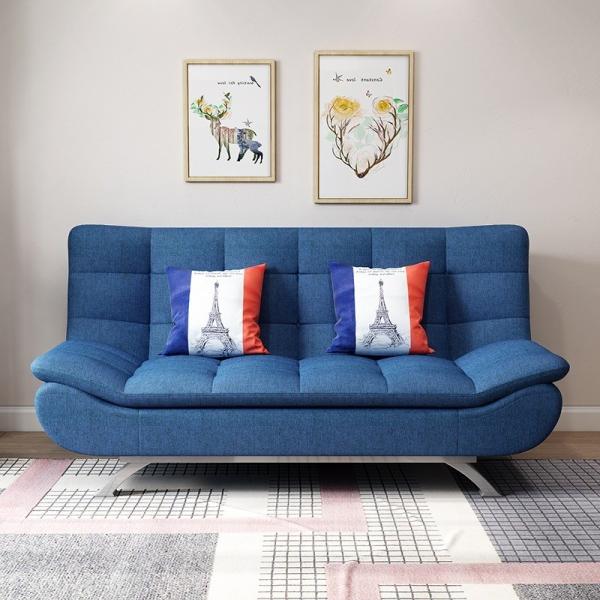 Convertible Love Seat Sofa Bed Double Futon Convertible Folding Couch Pull Out Sleeping 3 Seater with Metal Frame