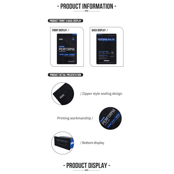 5kg Flat Bottom Bag Matt Zipper Protein Powder Packaging Eight Side Side Seal Packaging Pouch