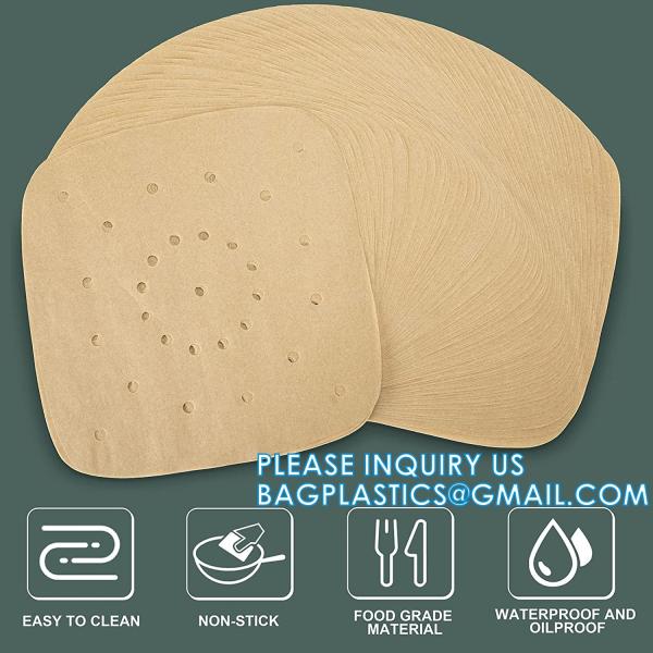 Air Fryer Disposable Paper Liner Reusable Air Fryer Liners, Round Air Fryer Parchment Paper, Non-Stick Food Grade