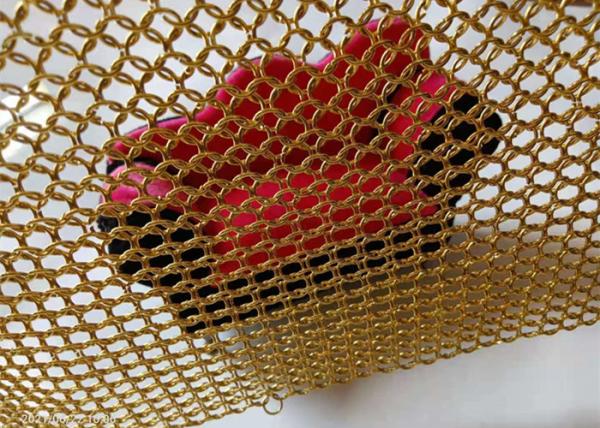 Cortina de aço inoxidável da bobina do metal do anel 2.5mm de Chainmail para o abajur