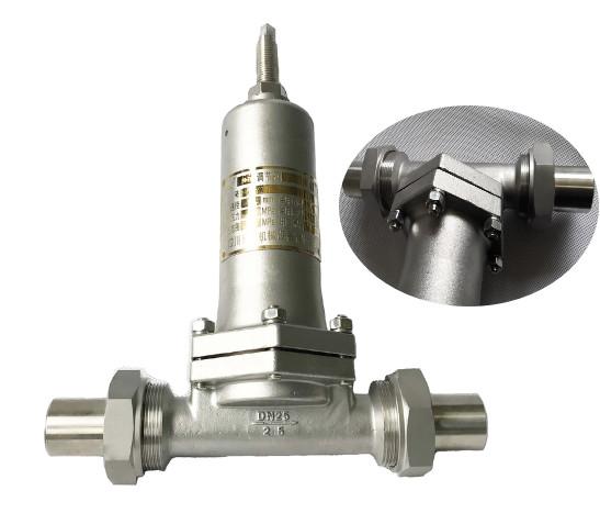 SS304 Stainless Steel Cryogenic Pressure Regulator Industrial Type Throme Plated Surface