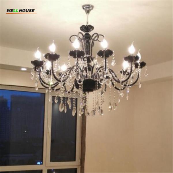 Black and silver crystal chandelier light fixtures ( WH-CY-20)