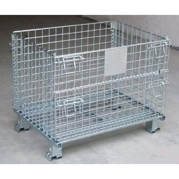 Heavy Duty 6.0mm Collapsible Wire Mesh Containers Galvanized Steel
