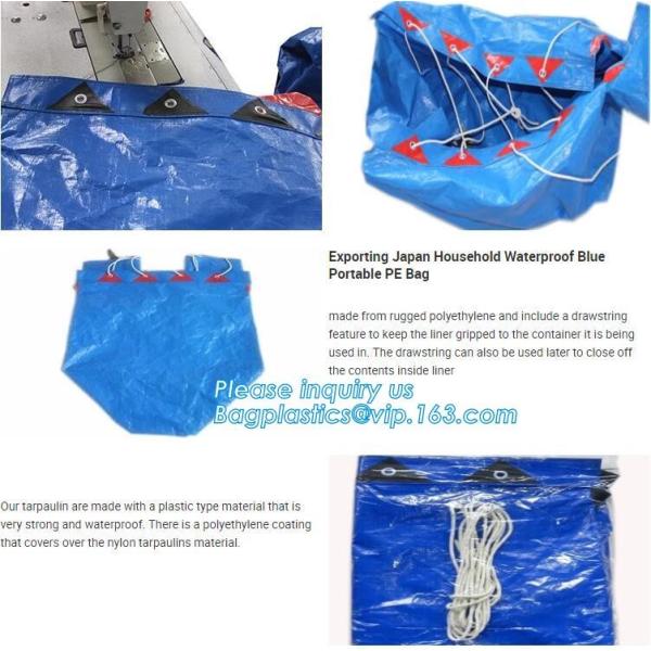 STRONG SEWING BLUE COATING WATERPROOF PE MATTRESS COVERS,REINFORCED PORTABLE MULTI-PURPOSE POLYTHYLENE TARPAULIN, NYLON