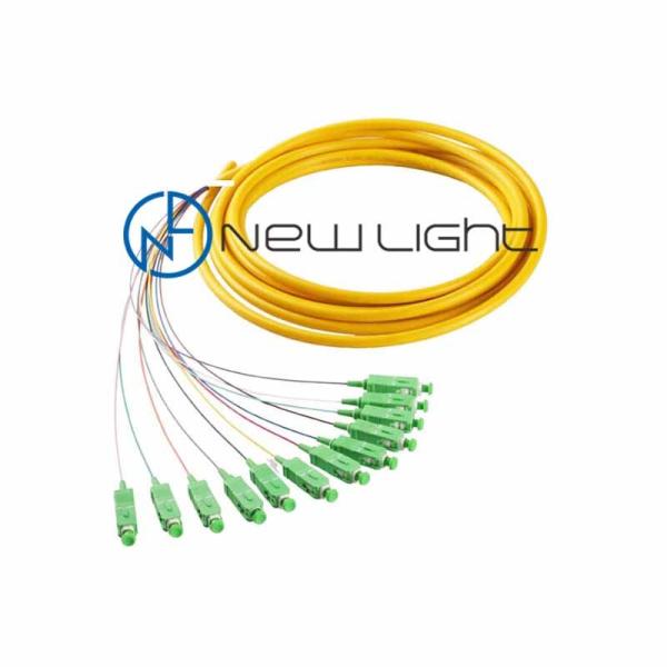 cabo de fibra ótica OS2 amarelo simples de 2m 7ft LC UPC