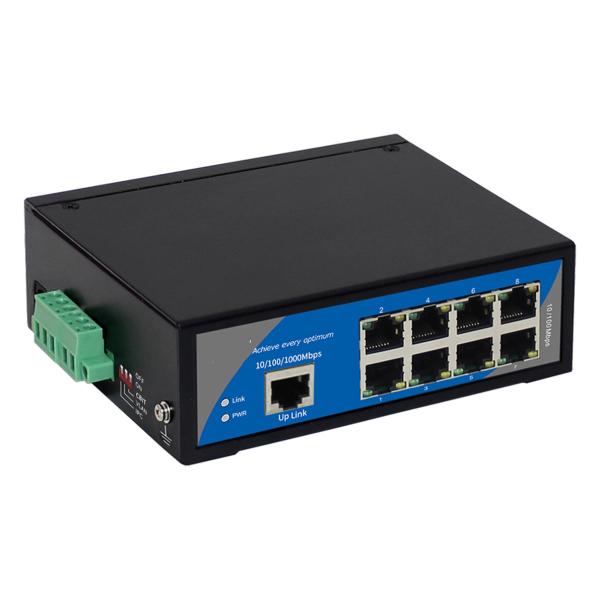 9 гаван 100M промышленные рельс DIN случая переключателя IP40 локальных сетей алюминиевые/держатель стены