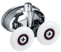 Polished Plastic Butterfly Shower Door Rollers 25mm Sliding Door Ball Bearing Roller