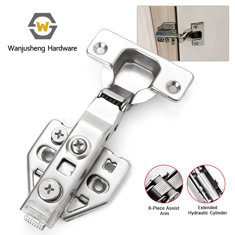 Adjustable Hydraulic Soft Close Hinge 3D Concealed Damping Hinge for Wardrobe & Cabinet Doors