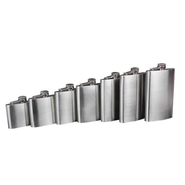 Environmental Protection 1- 18 Oz Hip Flask Plastic Cover Stainless Steel Jug
