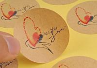 Material do papel de embalagem de Brown Logo Printed Printable Label Stickers