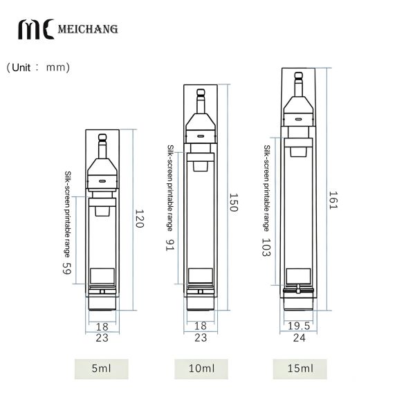 Professional Custom Dual-Chamber Vacuum Airless Pump Bottle for Scalp Care with 5ML 10ML 15ML Capacity and Customizable Logo(MC-267)