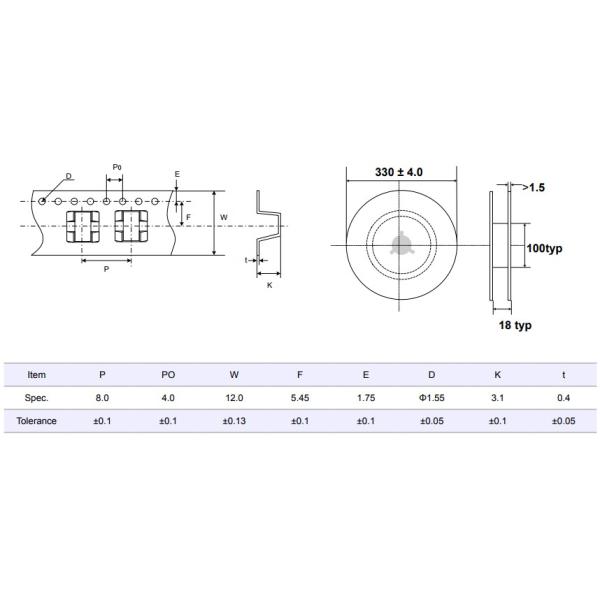4532 SMD Ceramic Gas Discharge Tube GDT 1812 4.5x3.2mm 90V SMD90XM For Consumer Electronics