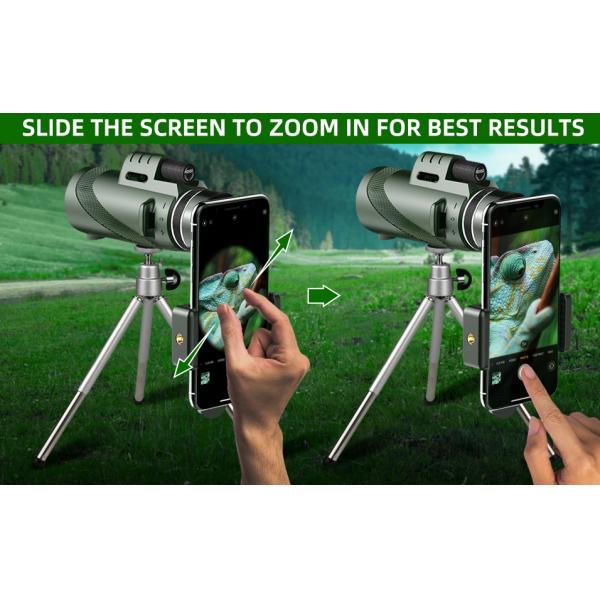 Bak4 Prism 12x50 HD компактный мобильный телефон Монокуляры для взрослых Дети