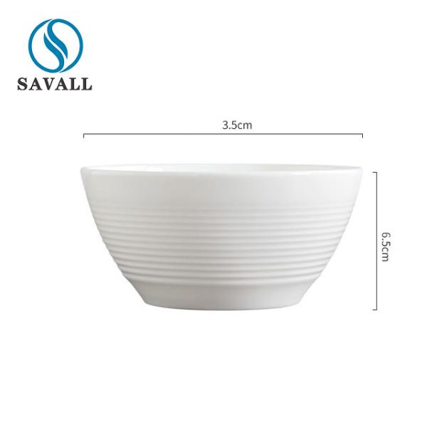 ODM Nontoxic Odorless Threaded White Melamine Cereal Bowls